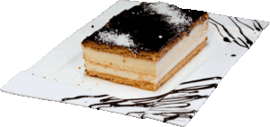 KRÓLEWIEC – ciasto miodowe przełożone budyniem i biszkoptem