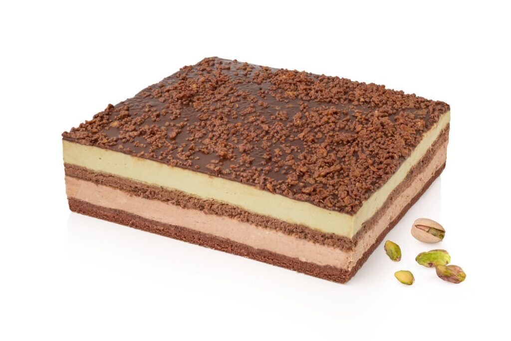 Kostka czekoladowo- pistacjowa